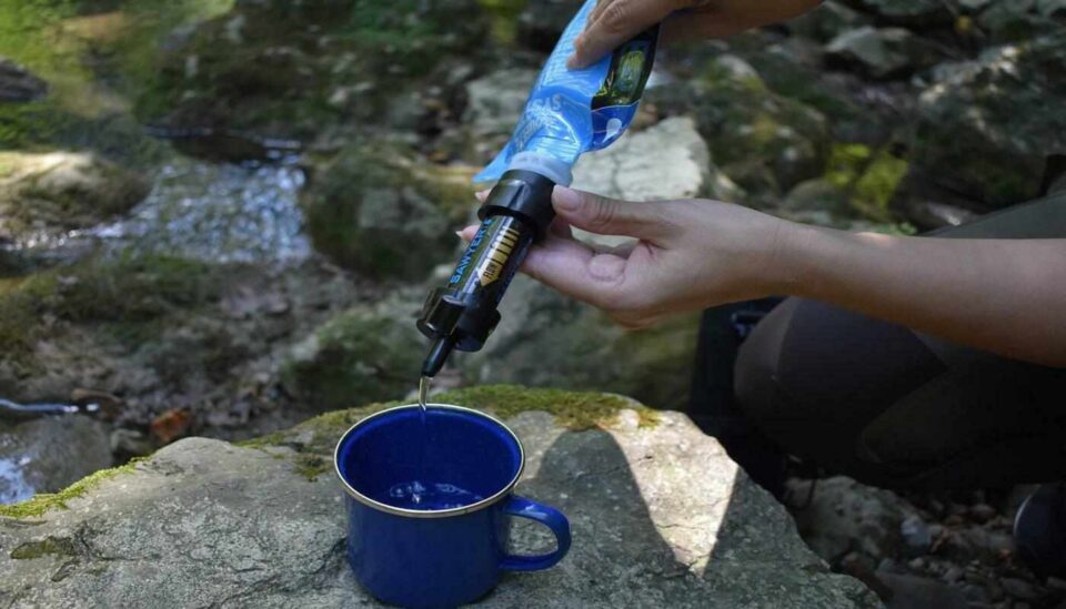 Water filter for hikers